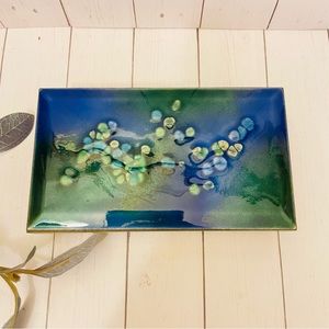 Vintage Collectible Enamel And Brass Handcrafted Trinket Jewelry Box